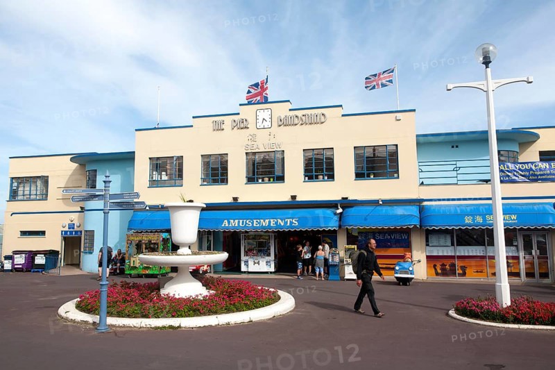 The Pier Bandstand amusements on the seafront at Weymouth, Dorset, England, UK