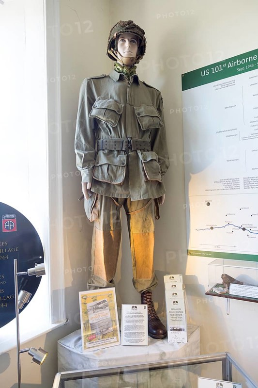 World war two military display at Littlecote House Hotel, Hungerford, Berkshire, England, UK, US 101st Airborne 1943