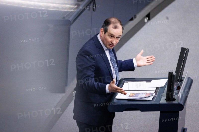 Norbert Kleinwaechter (AfD), recorded during a speech on the euro balance sheet in the German Bundestag in Berlin, 22.02.2024.Berlin, 11.04.2024