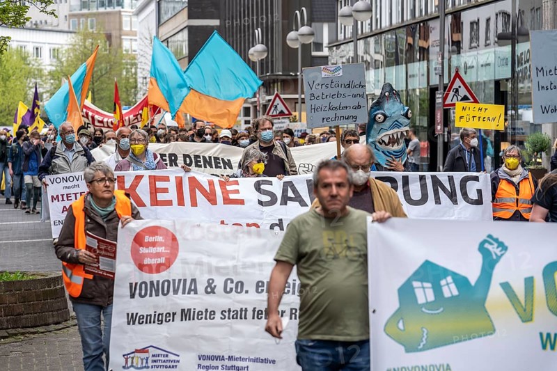 Demonstration against property companies such as Vonovia and others, against rent increases, for the expropriation of housing companies, Bochum North Rhine-Westphalia, Germany, Europe