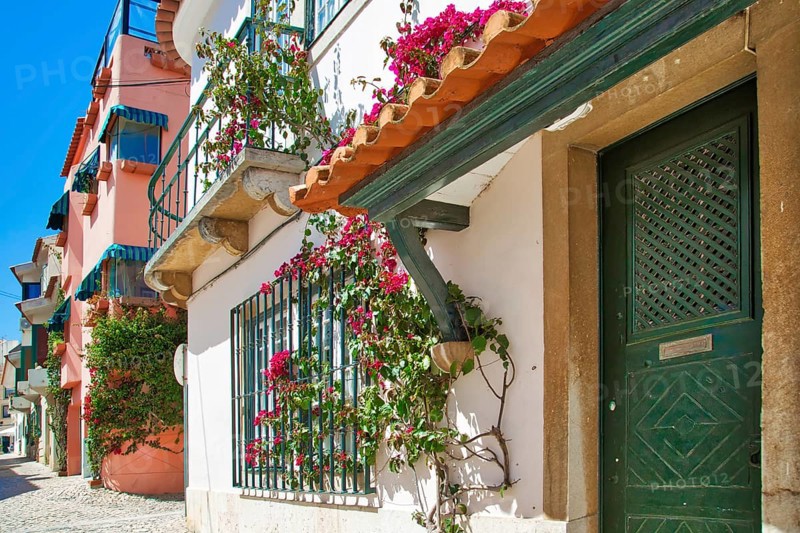 Scenic Cascais streets in historic center