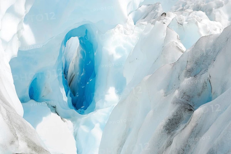 Ice cave, Fox Glacier, Westland National Park, South West New Zealand World Heritage Site, Southern Alps, West Coast, South Island New Zealand Fox Glacier, Southern Alps, New Zealand, Oceania