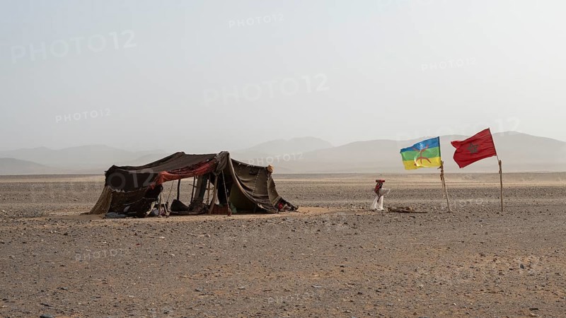 Nomad tent in the Sahara, Merzouga, Morocco, Africa