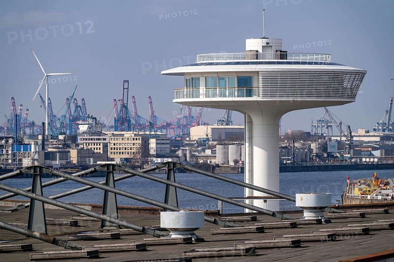 Lighthouse Zero on the tip of Baakenhöft, residential project, model building, Hafencity Hamburg, new district on the Elbe, on the site of the former free harbour, residential units for 14, 000 people, 3, 000 hotel beds, 45, 000 jobs, Hamburg, Germany, to be completed by the 2030s, Europe