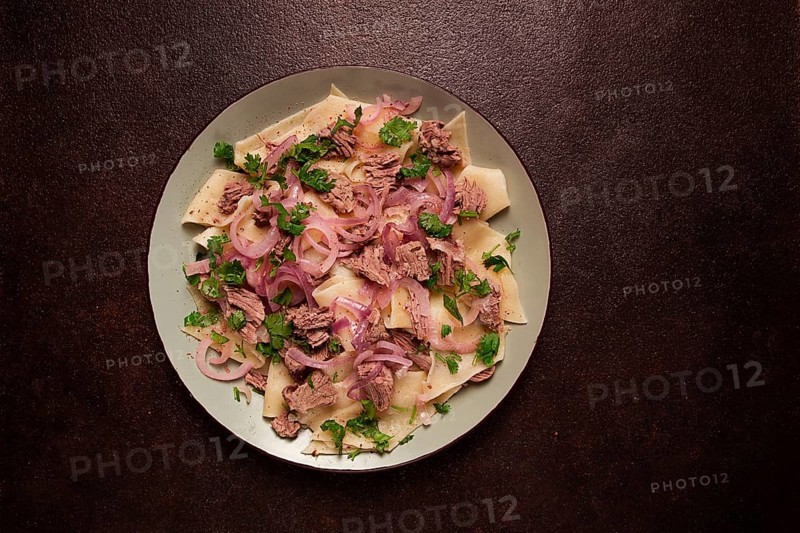 Beshbarmak, Kazakh meat, boiled meat with noodles