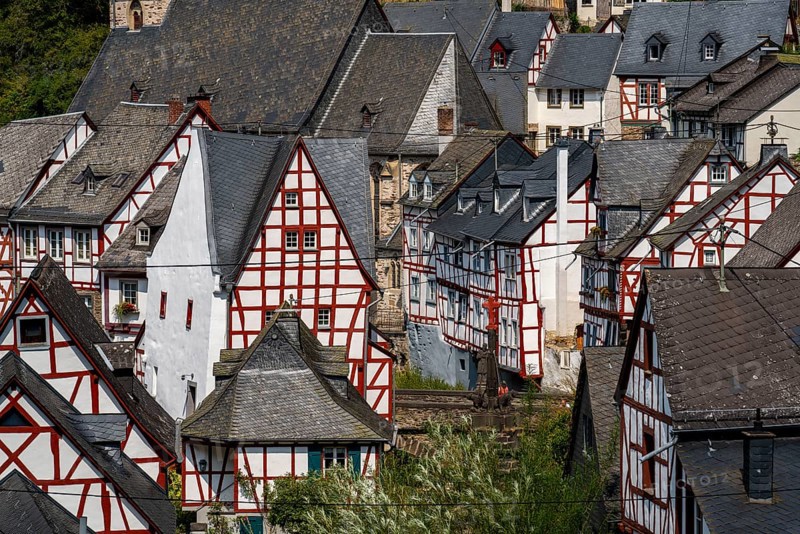 Monreal, idyllic half-timbered village in the Elz valley, in the district of Mayen-Koblenz, in Rhineland-Palatinate, Germany, Europe