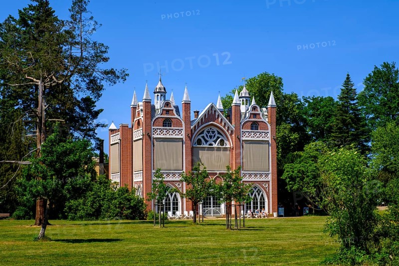 Gothic House, Dessau-Wörlitz Garden Kingdom, Wörlitz Park, UNESCO World Heritage Garden Kingdom of Dessau-Wörlitz, Dessau, Saxony-Anhalt, Germany, Europe