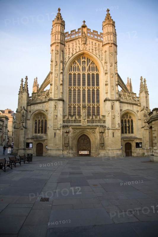 The Abbey late evening sun, Bath, Somerset, England, UK