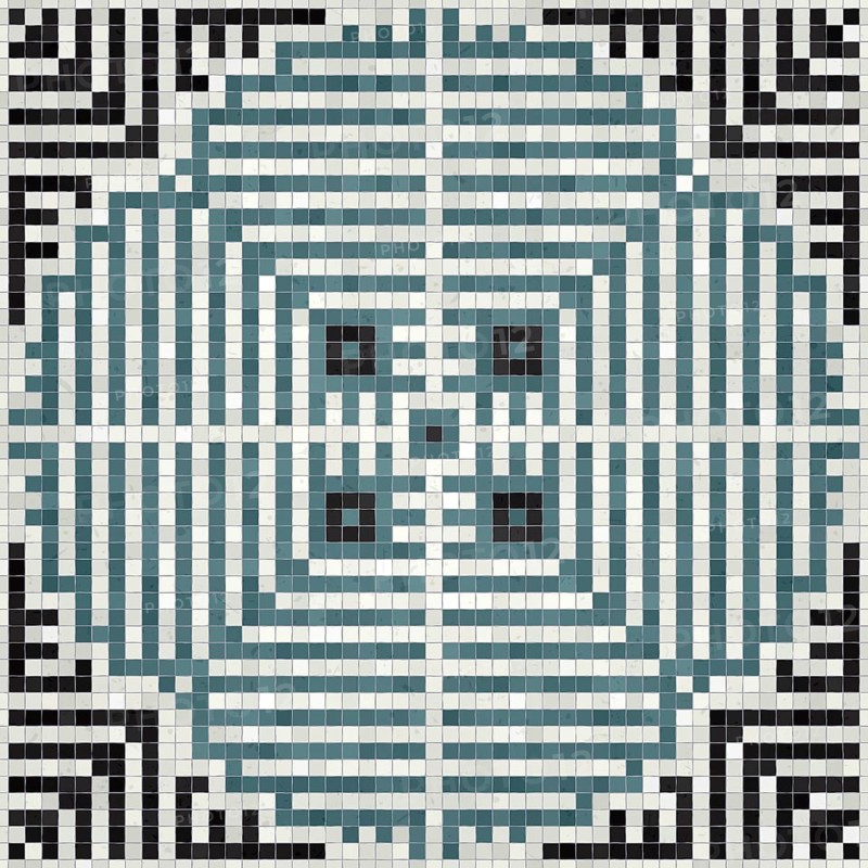 Mosaic tiles background, seamless vector pattern