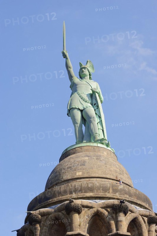 Hermann Monument by Ernst von Bandel, Detmold, Teutoburg Forest, North Rhine-Westphalia, Germany, Europe