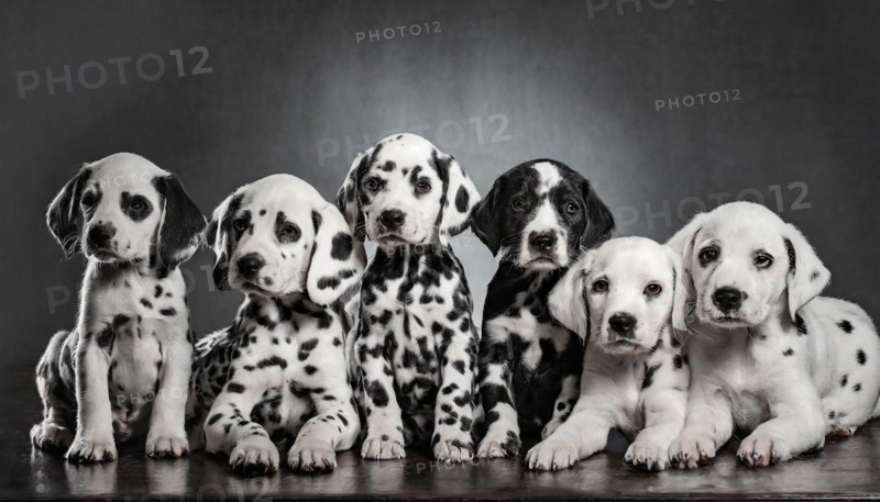 Pets, Dog, Dalmatian, Puppies, AI-generated, AI generated