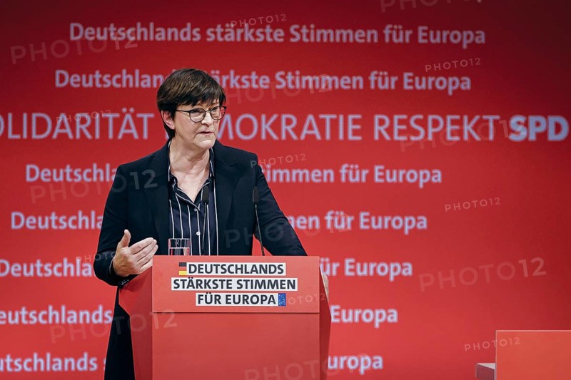 Saskia Esken, Federal Chairwoman of the SPD, recorded at the European Delegates' Conference of the German Social Democratic Party in Berlin, 28 January 2024