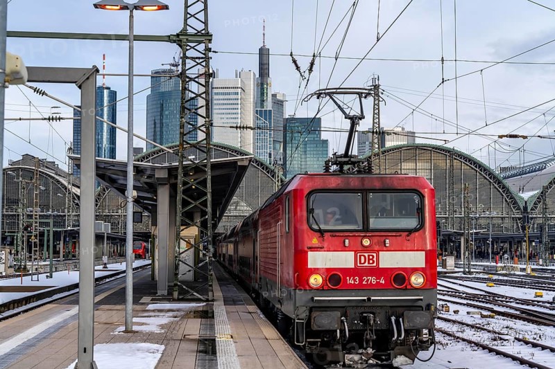 Frankfurt am Main main station, regional express, at the exit, Hesse, Germany, Europe