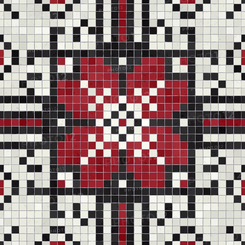 Mosaic tiles background, seamless vector pattern