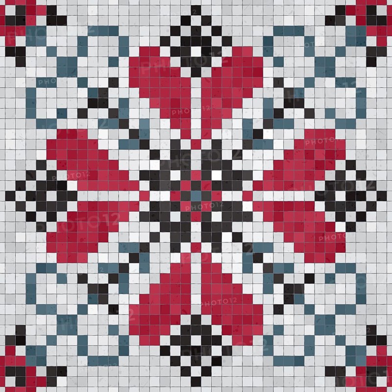 Mosaic tiles background, seamless vector pattern