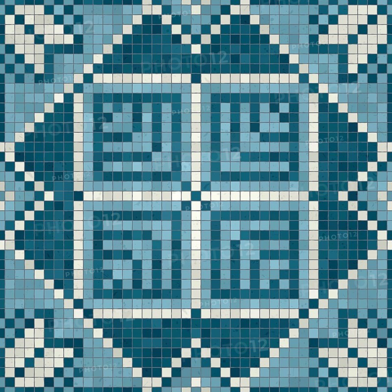 Mosaic tiles background, seamless vector pattern