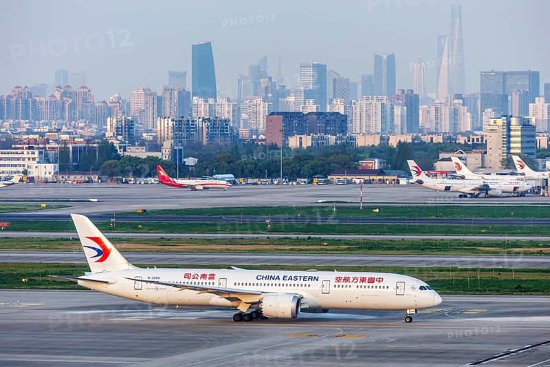 A Boeing 787-9 Dreamliner aircraft of China Eastern Airlines with the registration number B-209N at Hongqiao Airport (SHA) in Shanghai, China, Asia