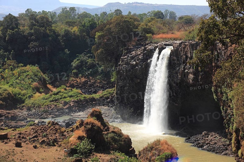 Ahamra region, the Blue Nile waterfall, in the highlands of Abyssinia, Blue Nile, Tis Issat waterfall, Ethiopia, Africa