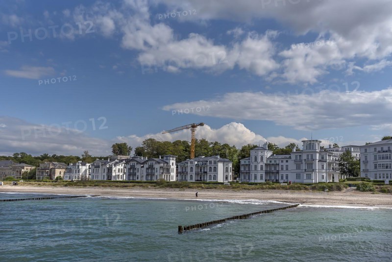 Exclusive hotels and holiday flats on the beach in Heiligendamm, Mecklenburg-Vorpommern, Germany, Europe