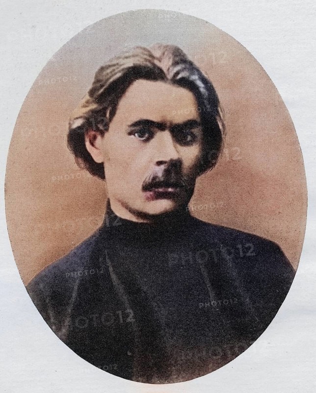 Maxim Gorky, pseudonym of Aleksei Maksimovich Peshkov 1868-1936 Soviet writer, playwright, illustration from the book The Masterpiece Library of Short Stories, Historical, digitally restored reproduction from a 19th century original, Record date not stated