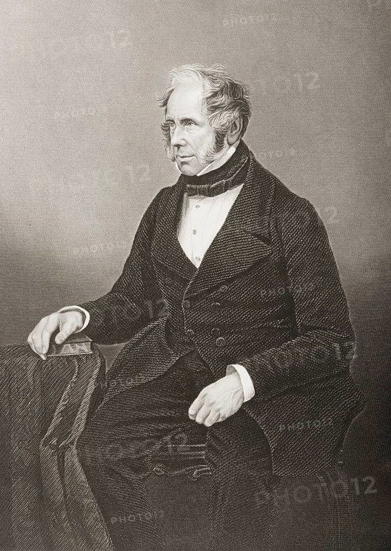 Henry John Temple, 3rd Viscount Palmerston, 1784-1865, Prime Minister of England, 6 February 1855-19 February 1858: 12 June 1859-18 October 1865, painted by DJ Pound after a photograph by Mayall. From the book The Drawing-Room Portrait Gallery of Eminent Personages, published in London 1859, digitally restored reproduction from a 19th century original, record date not stated