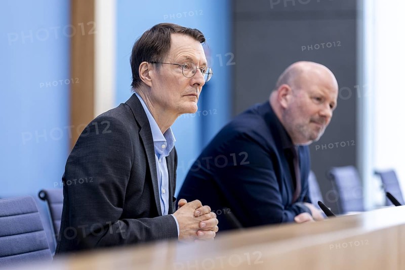 Karl Lauterbach (SPD), Federal Minister of Health, recorded during the press conference on the resolution on the Healthcare Reform Act (GVSG) at the Federal Press Conference in Berlin, 22 May 2024