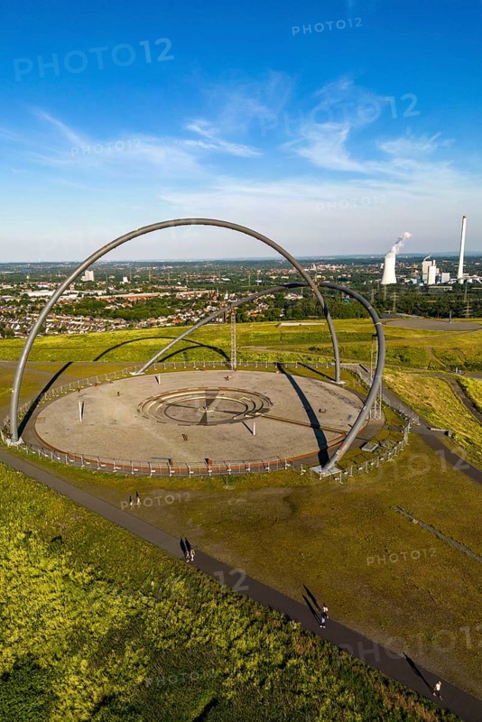 Hoheward spoil tip, landscape park, largest spoil tip landscape in the Ruhr area, horizontal observatory, Herten North Rhine-Westphalia, Germany, Europe