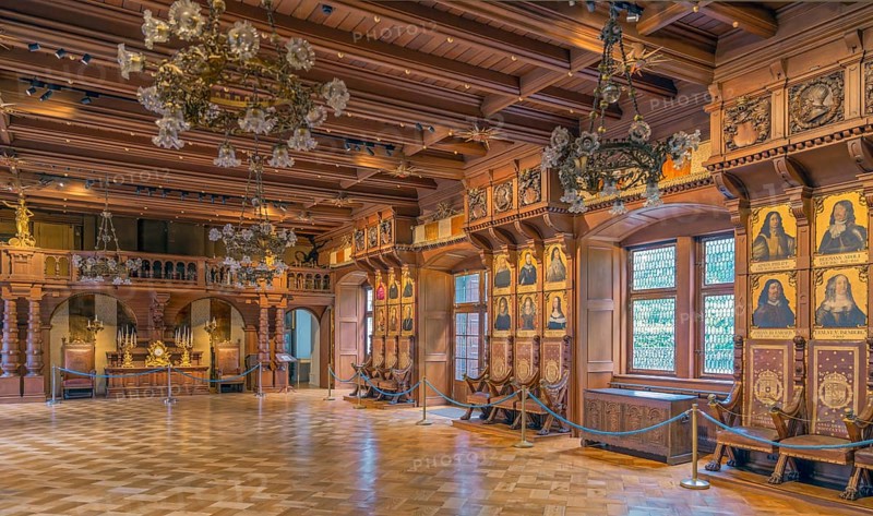 Castle Interior Great Hall Panorama Detmold North Rhine-Westphalia Germany