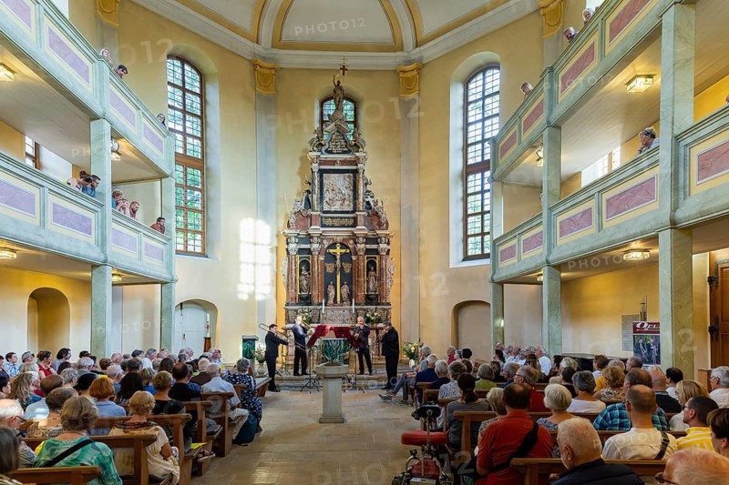 31st Elbhangfest, Opening concert From Bach to Gershwin - Opus 4 and Tobias Braun Trombones and Organ, 31st Elbhangfest, Dresden, Saxony, Germany, Europe