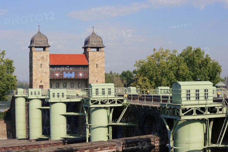 Old shaft lock, Henrichenburg boat lift, Waltrop lock park, Route of Industrial Heritage, North Rhine-Westphalia, Germany, Europe