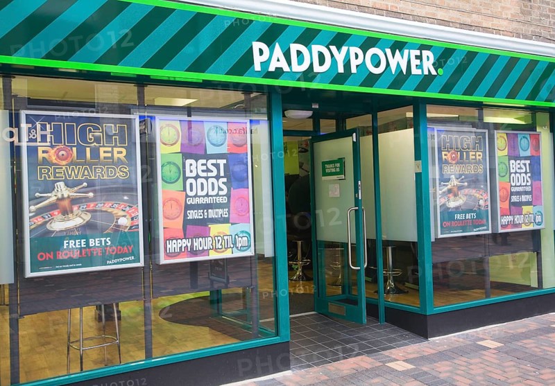 Paddypower betting shop in central business district of Swindon, England, United Kingdom, Europe