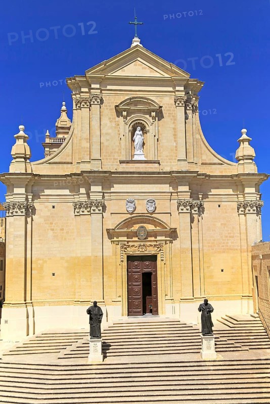 Cathedral church of the Assumption in citadel castle Il-Kastell, Victoria Rabat, Gozo, Malta, Europe