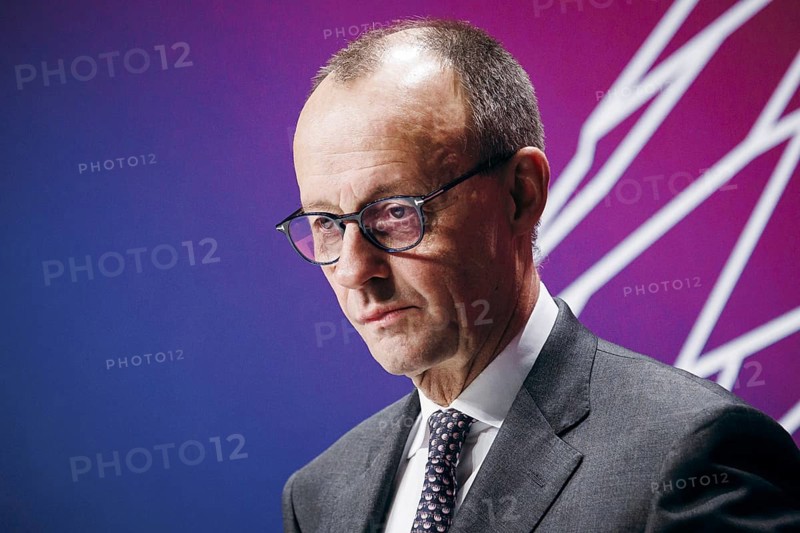 Friedrich Merz, Chairman of the CDU/CSU parliamentary group in the German Bundestag, recorded at the event, Wir hören zu | Gipfel der CDU/CSU-Fraktion I Wirtschaftswende für Deutschland at the German Bundestag in Berlin, 1 February 2024