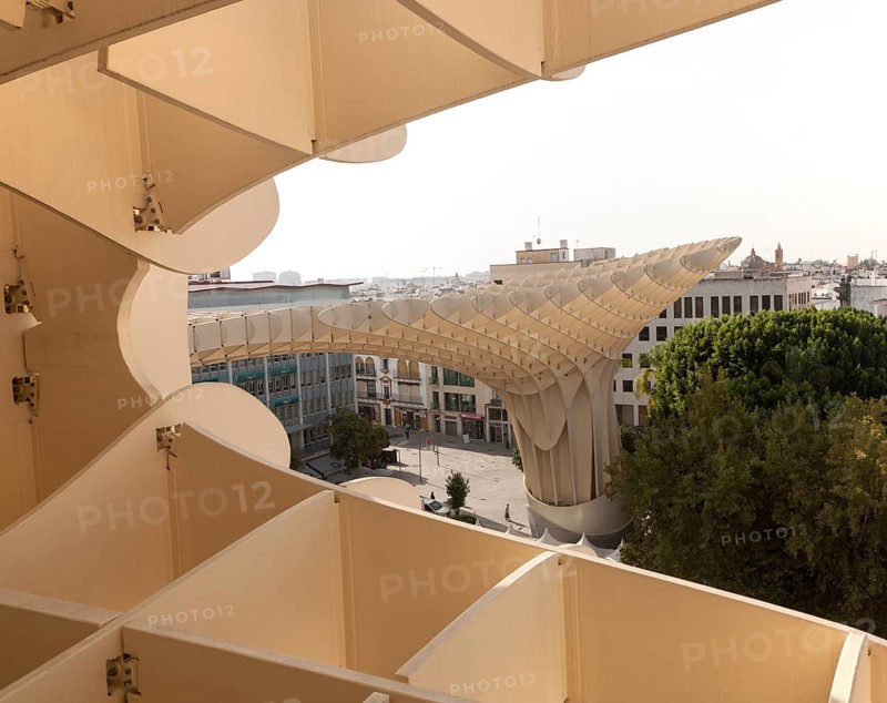 Metropol Parasol wooden structure in Plaza La Encarnación, Seville, Spain, architect Jürgen Mayer-Hermann completed 2011, Europe