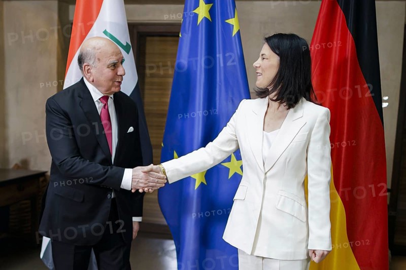 60th Munich Security Conference. Annalena Bärbock (Alliance 90/The Greens), Federal Foreign Minister, meets the Foreign Minister of Iraq, Fuad Mohammed Hussein. Munich, 17.02.2024. Photographed on behalf of the Federal Foreign Office