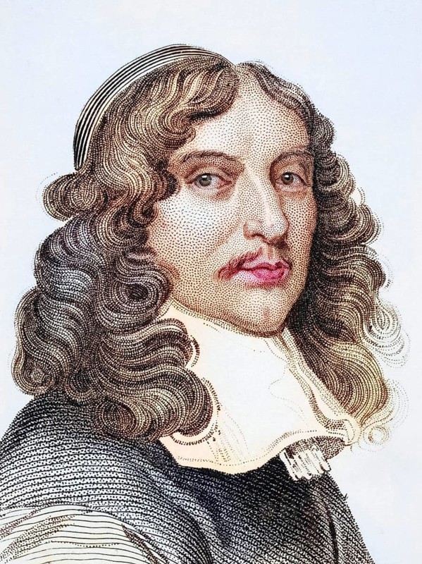 Andrew Marvell, 1621-1678, English metaphysical poetJohn Milton 1608-1674 English poet, illustration from Old England's Worthies, published around 1880, Historical, digitally restored reproduction from a 19th century original, Record date not stated
