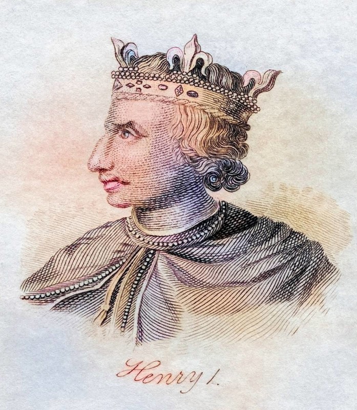 Henry I around 1068/1069, 1135 King of England from the book Crabbs Historical Dictionary from 1825, Historical, digitally restored reproduction from a 19th century original, Record date not stated