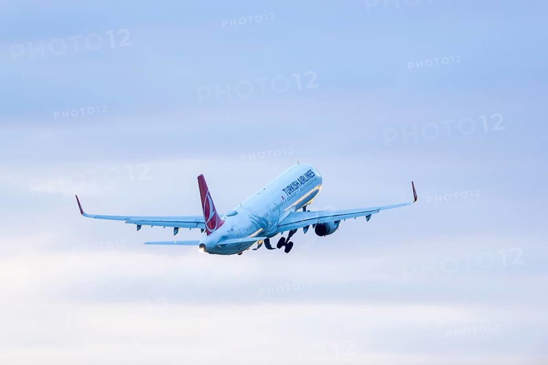 Passenger aircraft after take-off, TURKISH AIRLINE, Baden-Württemberg, Germany, Europe