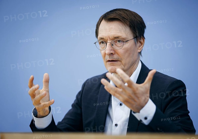 Karl Lauterbach (SPD), Federal Minister of Health, recorded during a press conference on the Healthy Heart Act at the Federal Press Conference in Berlin, 28 August 2024