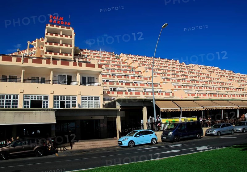 Palm Garden hotel balconies at Solana Matoral, Morro Jable, Jandia peninsula, Fuerteventura, Canary Islands, Spain, Europe