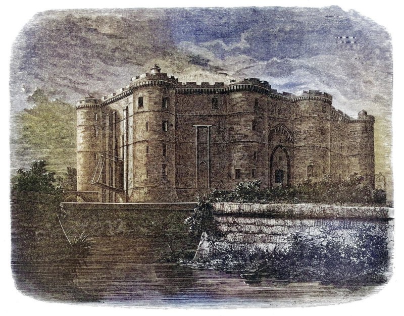 View of the Bastille, France, Historical, digitally restored reproduction from a 19th century original, Record date not stated, Europe