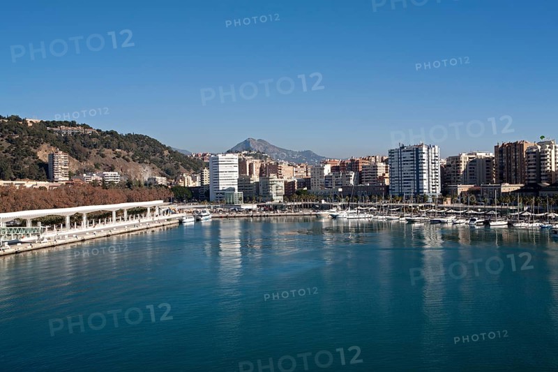 Apartment blocks and yachts in marina of Muelle Uno port development, city of Malaga, Spain, Europe