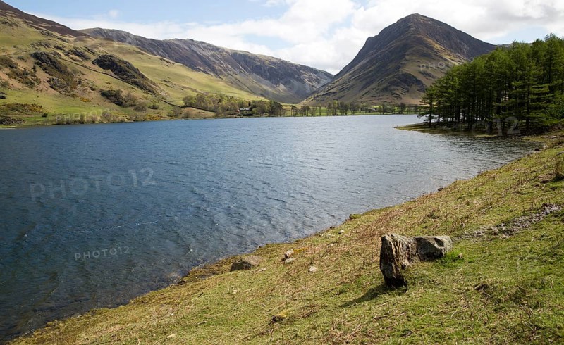Landscape view of Lake Buttermere, Cumbria, England, UK