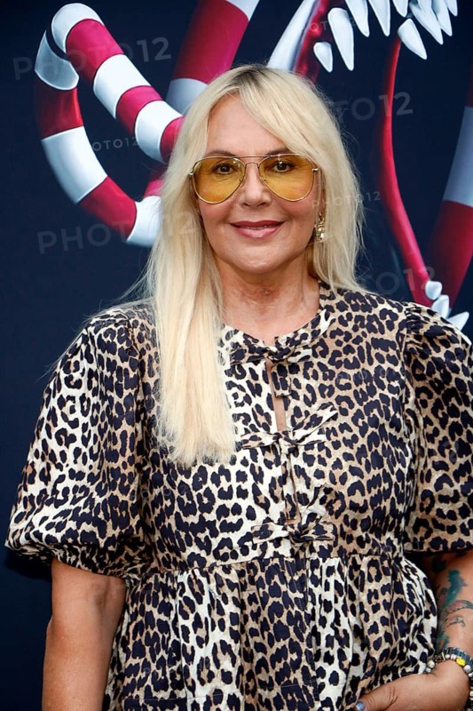 Natascha Ochsenknecht at the opening of the Tim Burton exhibition at the Radsetzerei on the RAW site in Berlin on 18 July 2024