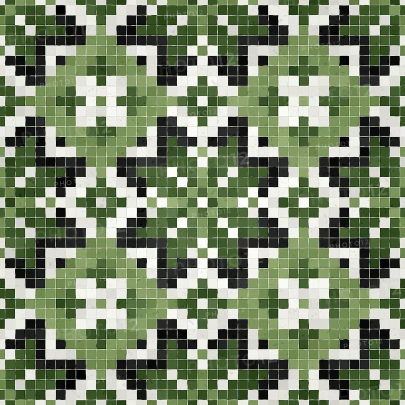 Mosaic tiles background, seamless vector pattern