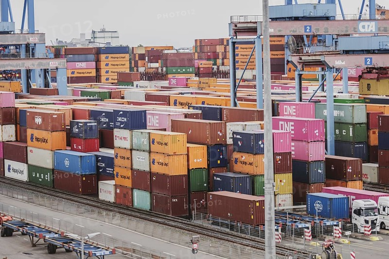 Altenwerder container terminal in Hamburg, 26/07/2024. /