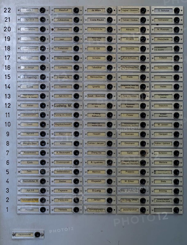 Ringing from rental flats in a high-rise building