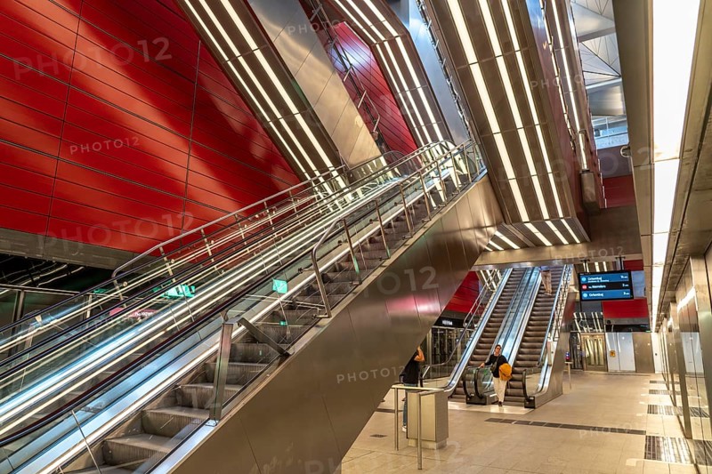 The metro, underground, light rail, in Copenhagen, 4 lines have been crossing the city since 2002, modern, driverless, automatic trains run every 2 minutes, Denmark, Europe