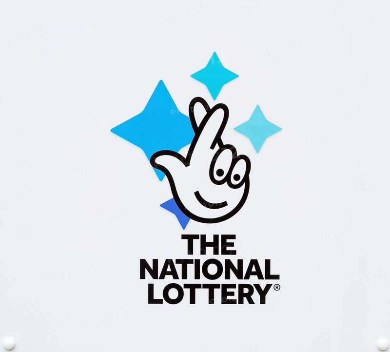 Close up of The national Lottery sign, UK
