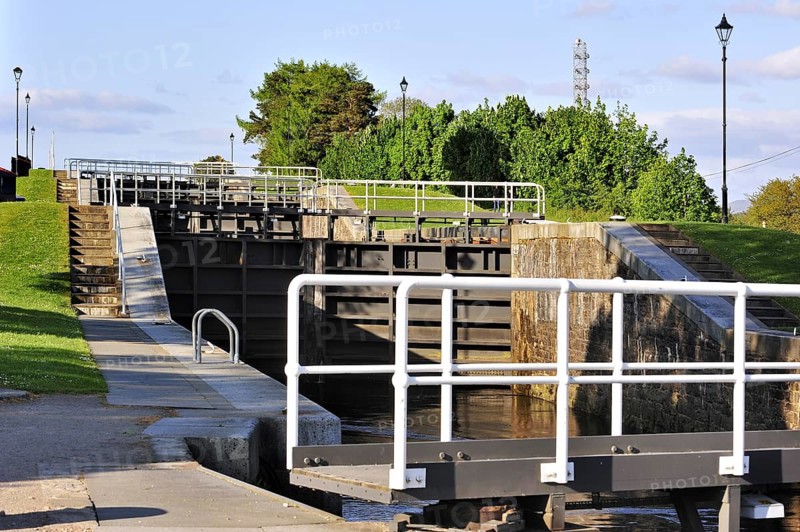 Neptune's Staircase, a staircase lock comprising eight locks on the Caledonian Canal at Banavie, near Fort William, Highlands, Scotland, UK
